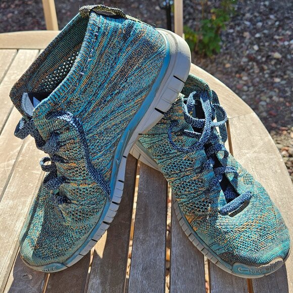 Nike Free Flyknit Chukka Mineral Teal Men running shoes, size 8 main image 11